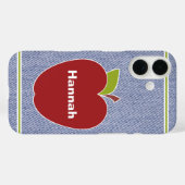 Blue Denim Look van de leraar Case-Mate iPhone Case (Achterkant (horizontaal))