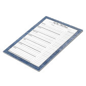 Blue Denim Meal Planner | Trendy Grocery List Notitieblok (Schuin)