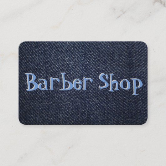 Blue Denim op een Visitekaartje (Voorkant)