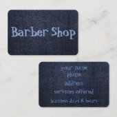 Blue Denim op een Visitekaartje (Voorkant / Achterkant)