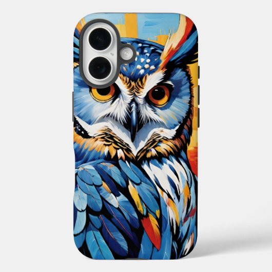 Blue Denim Owl Case-Mate iPhone Case (Achterkant)
