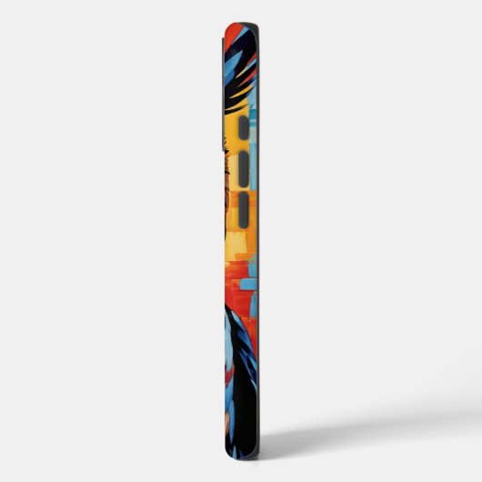 Blue Denim Owl Case-Mate iPhone Case (Achterkant / Links)