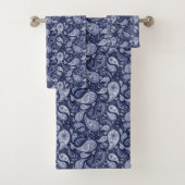 Blue Denim Paisley Bad Handdoek (Insitu)