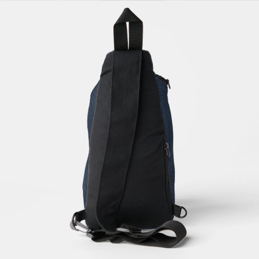 Blue Denim Patchwork Kennis Sling Bag (Achterkant)