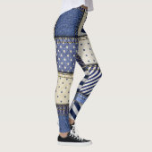 Blue Denim Patchwork Leggings (Rechts)
