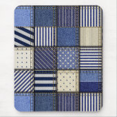 Blue Denim Patchwork Muismat (Voorkant)