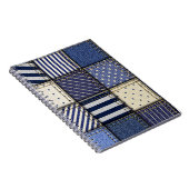 Blue Denim Patchwork Notitieboek (Rechterzijde)