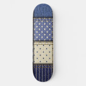 Blue Denim Patchwork Persoonlijk Skateboard (Voorkant)