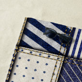 Blue Denim Patchwork Strandlaken (In situ)