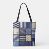 Blue Denim Patchwork Tote Bag (Achterkant)