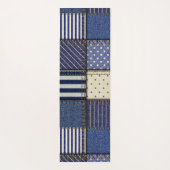Blue Denim Patchwork Yogamat (Achterkant)