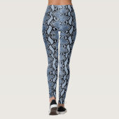 Blue Denim Python Snakeskin Leggings (Achterkant)