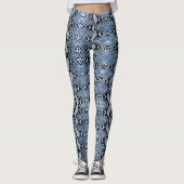 Blue Denim Python Snakeskin Leggings (Voorkant)