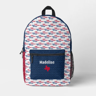 Blue Denim & Red Bandana Print Texas Baby Bedrukte Rugzak
