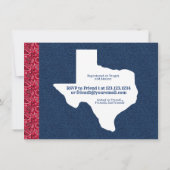 Blue Denim & Red Bandana Print Texas Baby shower Kaart (Achterkant)