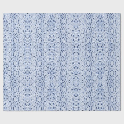 Blue Denim Snakeskin Cadeaupapier (Vlak)
