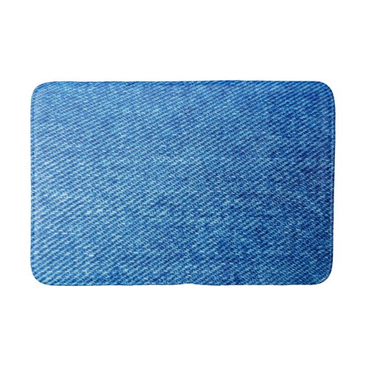 Blue Denim Texture Badmat (Voorkant)