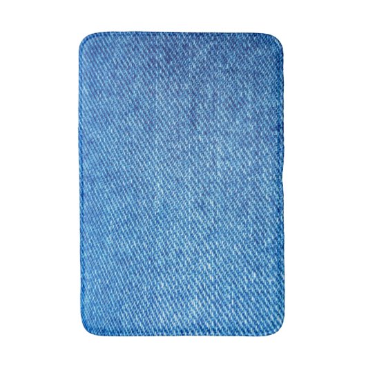 Blue Denim Texture Badmat (Voorkant Verticaal)