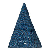 Blue Denim Texture Close-up Shot Feesthoedjes (Rechts)
