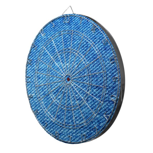 Blue Denim Texture Dartbord (Voorkant Rechts)