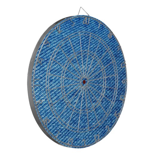Blue Denim Texture Dartbord (Voorkant Links)