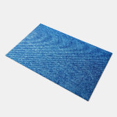 Blue Denim Texture Deurmat (Schuin)