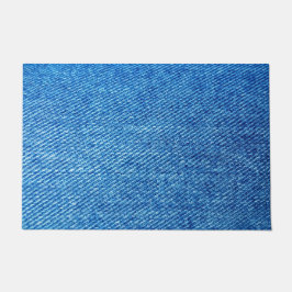 Blue Denim Texture Deurmat