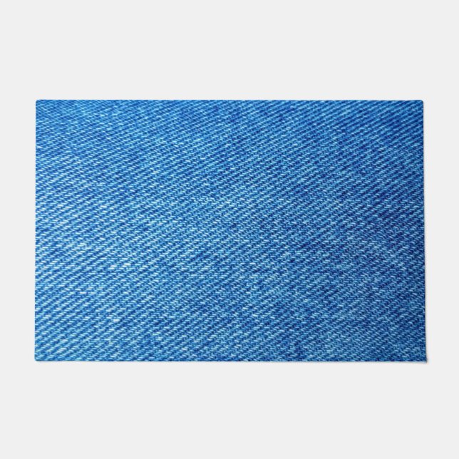 Blue Denim Texture Deurmat (Voorkant)