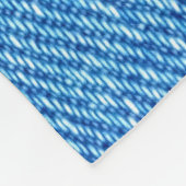 Blue Denim Texture Fleece Deken (Hoek)