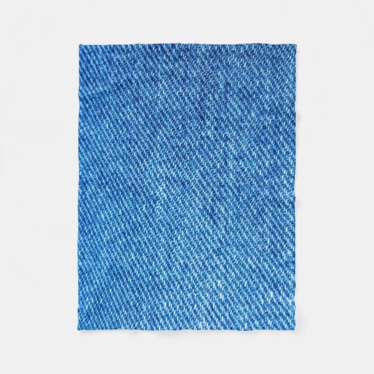Blue Denim Texture Fleece Deken (Voorkant)