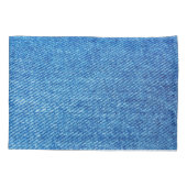 Blue Denim Texture Kussensloop (Achterkant)