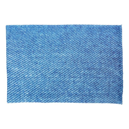 Blue Denim Texture Kussensloop (Voorkant)