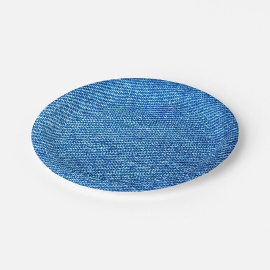 Blue Denim Texture Papieren Bordje (Gekanteld)