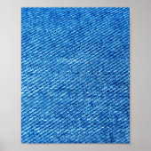 Blue Denim Texture Poster (Voorkant)
