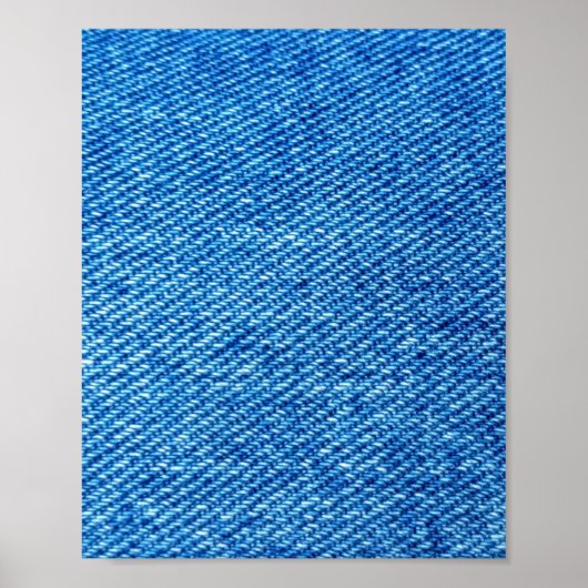 Blue Denim Texture Poster (Voorkant)