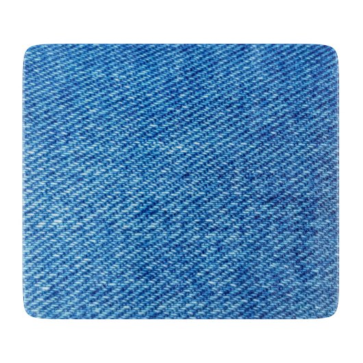 Blue Denim Texture Snijplank (Voorkant)
