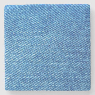 Blue Denim Texture Stenen Onderzetter