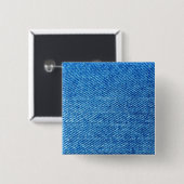 Blue Denim Texture Vierkante Button 5,1 Cm (Voorkant /achterkant)