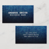Blue Denim Texture Visitekaartje (Voorkant / Achterkant)