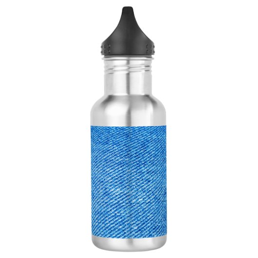 Blue Denim Texture Waterfles (Links)