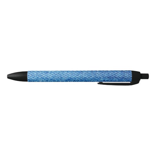 Blue Denim Texture Zwarte Inkt Pen (Bodem)