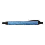 Blue Denim Texture Zwarte Inkt Pen (Bovenkant)