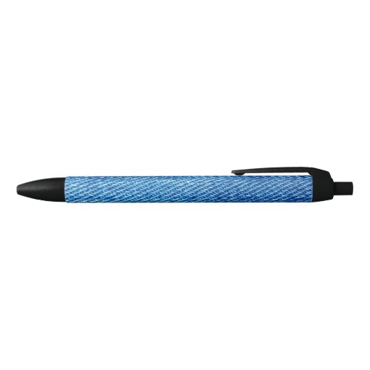 Blue Denim Texture Zwarte Inkt Pen (Bovenkant)