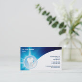 Blue Dental Appointment Card | Tentist personalise Afsprakenkaartje (Staand voorkant)