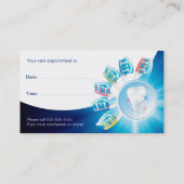 Blue Dental Appointment Card | Tentist personalise Afsprakenkaartje (Achterkant)