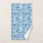 Blue Dental Clinic Pattern Bad Handdoek (Handdoek)