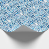 Blue Dental Clinic Pattern Cadeaupapier (Hoek)