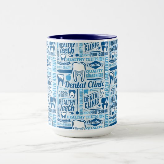 Blue Dental Clinic Pattern Mok (Midden)