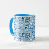 Blue Dental Clinic Pattern Mok (Voorkant links)