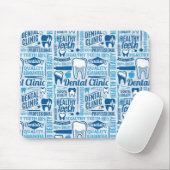 Blue Dental Clinic Pattern Muismat (Met muis)